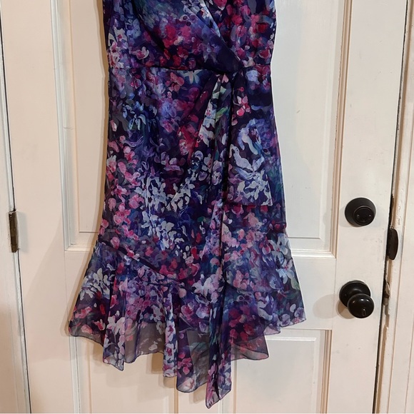 Marchesa NOTTE purple floral size 2 dress. NWOT - Picture 2 of 5